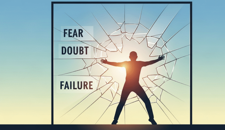Young woman feeling confident and overcoming fear of failure